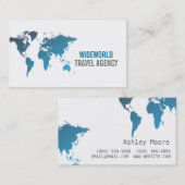 Agence de voyages, agent, Carte de visite de vacan (Devant / Derrière)