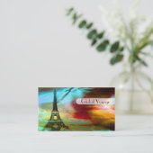 Agence de voyages Carte de visite Tour Eiffel (Debout devant)