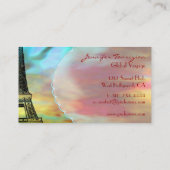 Agence de voyages Carte de visite Tour Eiffel (Dos)