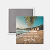 Agence de voyages Marketing Aimant Tropical (Recto/Verso)