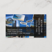 Agence de voyages moderne Carte de visite de socié (Dos)