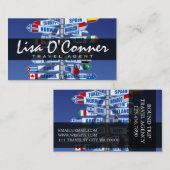 Agence de voyages moderne Carte de visite de socié (Devant / Derrière)