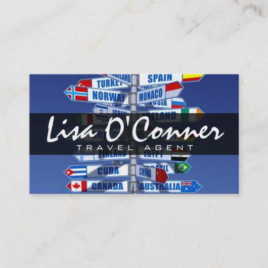 Agence de voyages moderne Carte de visite de socié (Devant)