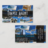 Agence de voyages moderne Carte de visite de socié (Devant / Derrière)