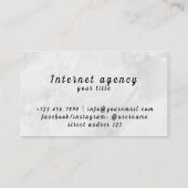 Agence Internet Carte de visite (Dos)