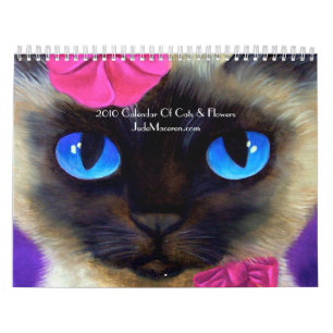 Agenda 2010 van katten- en blokschilderijen kalender