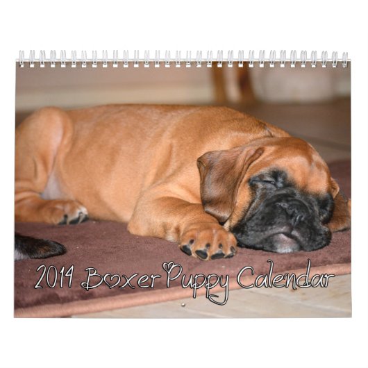 Agenda 2014 voor Boxer Puppy Kalender (Hoes)