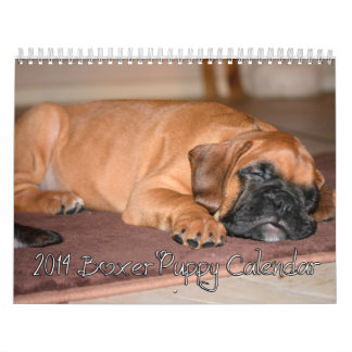 Agenda 2014 voor Boxer Puppy Kalender