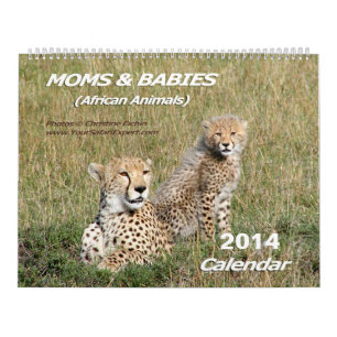 Agenda 2014 voor Moms en Babies African Animals 2- Kalender