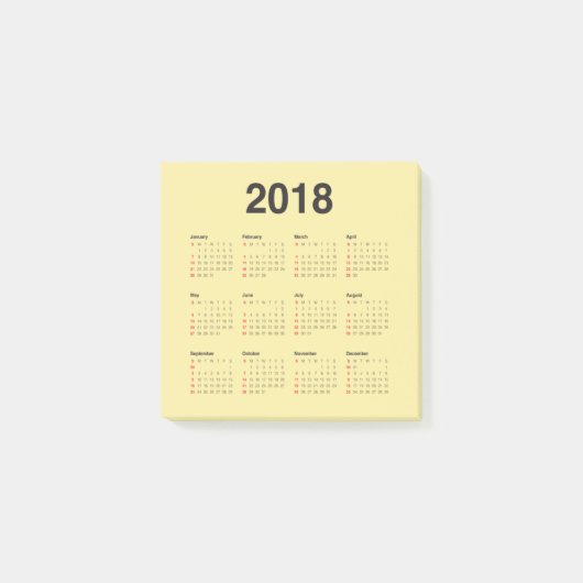 Agenda 2018 post-it® notes (Voorkant)