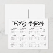 Agenda 2019 | Moderne typografie Briefkaart (Voorkant / Achterkant)