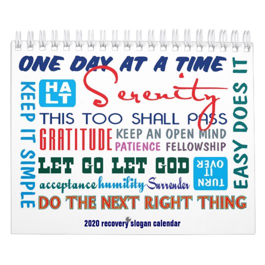 Agenda 2020 van de 12-stapslogans kalender (Hoes)