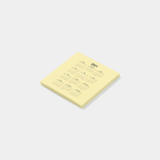 Agenda 2021 post-it® notes (Schuin)