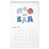 Agenda 2021 van de waterverf kalender (Feb 2027)