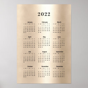 Agenda 2022 Gold-Poster Poster