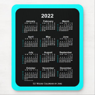 Agenda 2022 van Aqua Neon 52 weken door Janz Muismat