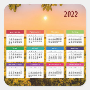 Agenda 2022 vierkante sticker