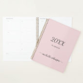 Agenda 2023 Écriture Nom Monogramme Rose Girly Blu (Devant avec enveloppe)