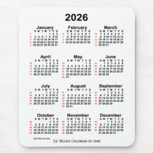 Agenda 2026 Witte 52 weken door Janz Muismat