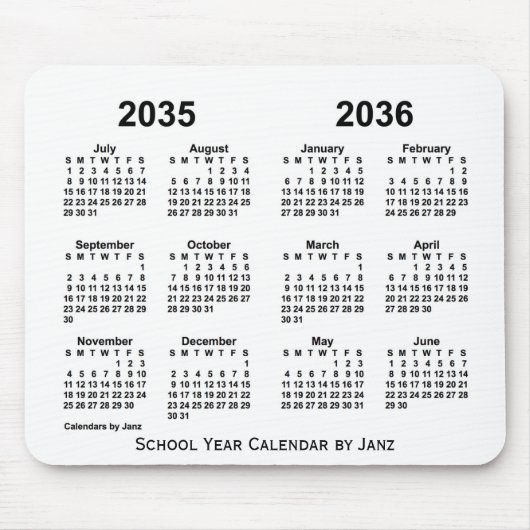Agenda 2035-2036 van het Witte Schooljaar van Janz Muismat (Voorkant)