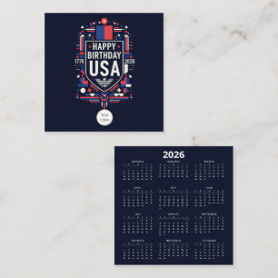 Agenda 250-jarig bestaan Amerika Vierkante Visitekaartje