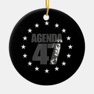 Agenda 47 Patriotistische Trump Herverkiezingscamp Keramisch Ornament
