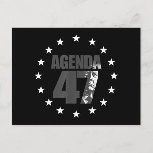 Agenda 47 Patriottische Trump Herverkiezingscampag Briefkaart