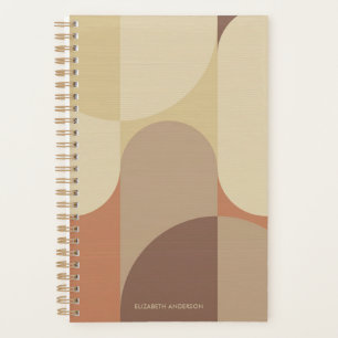 Agenda Bauhaus Terracotta Beige Abstrait Personnal