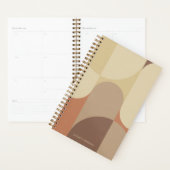 Agenda Bauhaus Terracotta Beige Abstrait Personnal (Devant avec enveloppe)