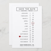 Agenda-bruiloft Opslaan datum Save The Date (Voorkant / Achterkant)