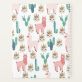 Agenda Cactus Vert et Lama Rose Mignon (Dos)