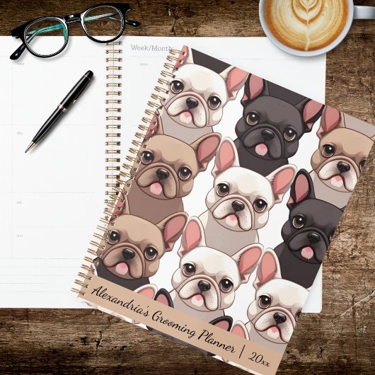 Agenda charmant avec Bulldog Français