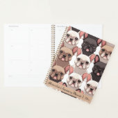 Agenda charmant avec Bulldog Français (Devant avec enveloppe)