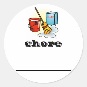 Agenda-chore-stickers Ronde Sticker