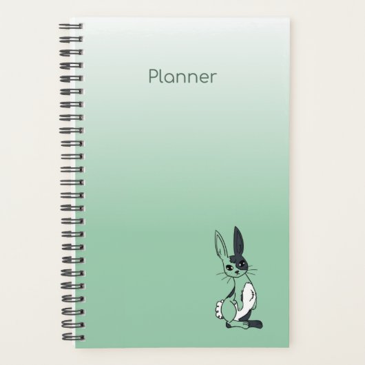 Agenda de la lapin arlequin vert (Devant)
