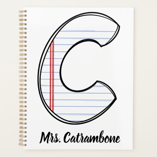 Agenda de professeur avec initiale de papier de ca (Devant)