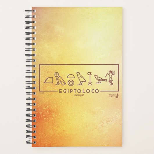 Agenda egiptoloco retro jeroglíficos (Devant)