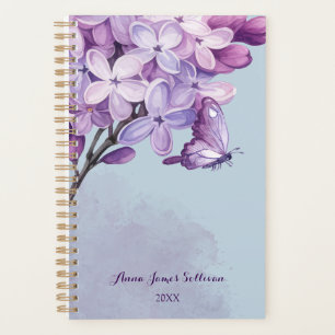 Agenda Élégant Aquarelle Violette de Rendez-vous