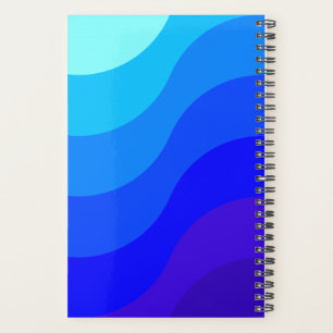 Agenda Espiral com Foto Desenho Dégrade Azul