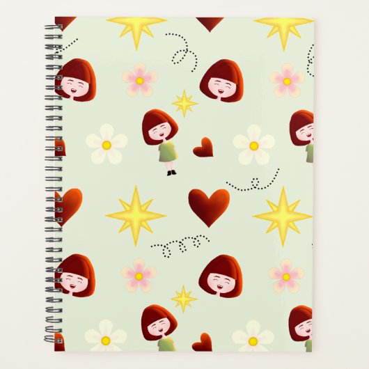 Agenda Fille Fleurie Mignonne (Devant)