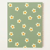 Agenda Fleurs de Marguerites Vertes Moderne Person (Dos)