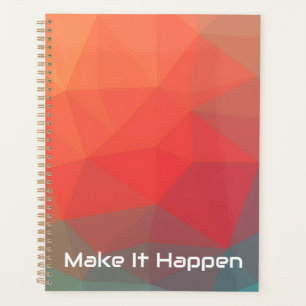 Agenda hebdomadaire personnalisé abstrait géométri