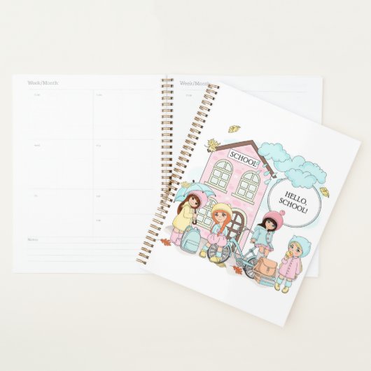 Agenda " Hello School " (Devant avec enveloppe)