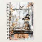 Agenda Magique de Chat de Sorcière Non Daté (Devant)