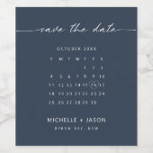 Agenda marine opslaan Datum Wijn Etiket (Enkel label)
