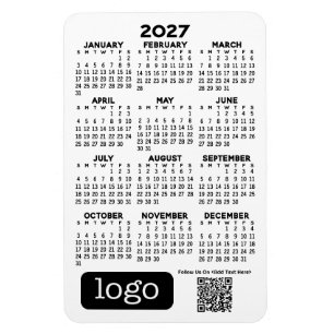 Agenda met Business Logo en QR-code Magneet
