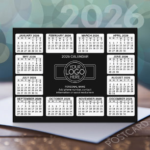 Agenda met contactgegevens van de logo briefkaart