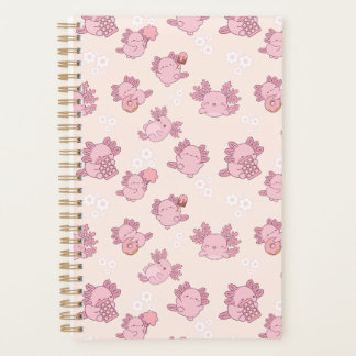 Agenda met roze axolotls