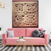 Agenda met vier glyphs, Toltec Canvas Afdruk (Insitu (Woonkamer))