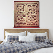 Agenda met vier glyphs, Toltec Canvas Afdruk (Insitu (Slaapkamer))